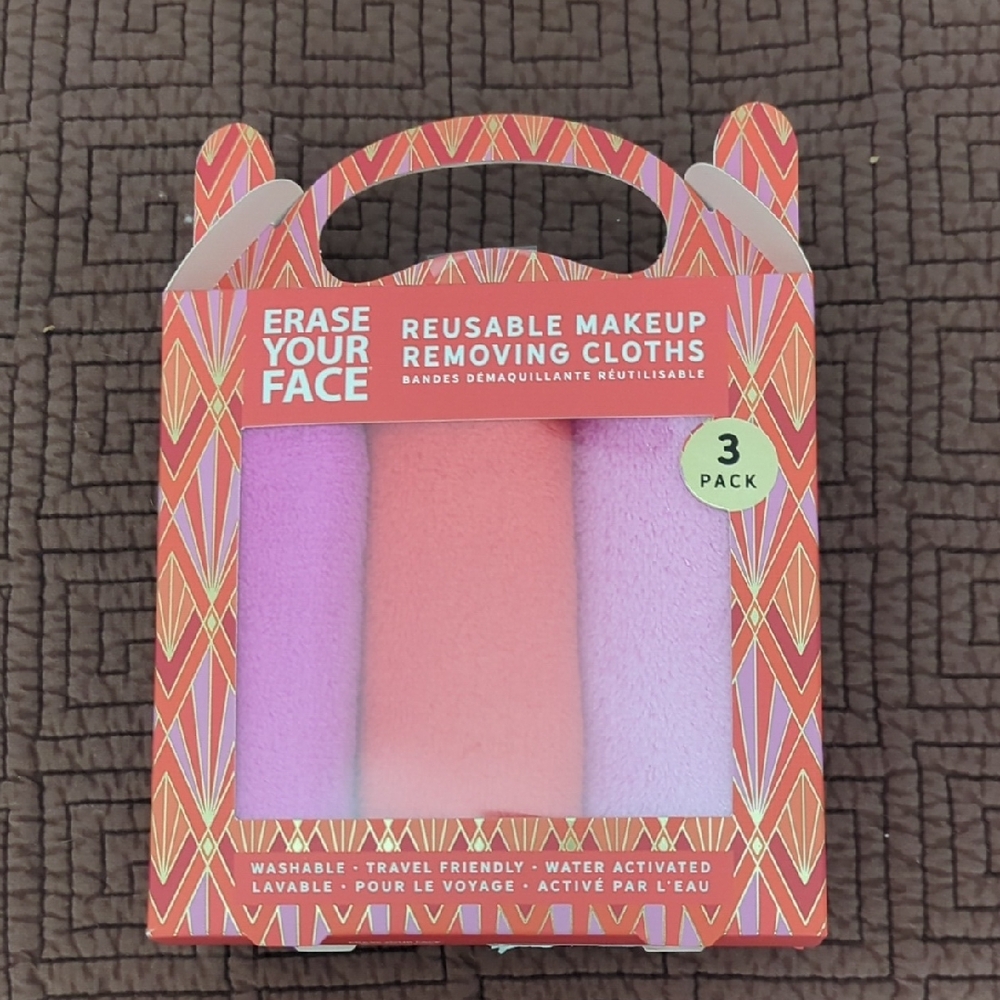 Erase Your Face Reusable Makeup Removing Cloths 3 Pack